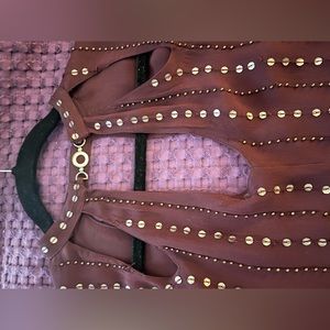 FreePeople wine colored shirt. Lined.